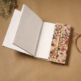 Kalamkari fabric cover handmade paper notebook with thread