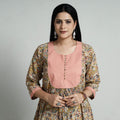 Buy Kalamkari Hand Block Printed Cotton Long Kurta Online at iTokri.com