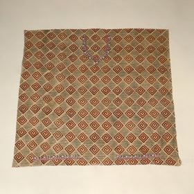 Beige - kalamkari hand embroidery cotton blouse piece 26