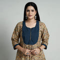  Kalamkari Hand Block Printed Cotton Long Kurta For Women