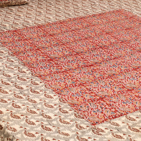 Kalamkari patchwork cotton bedsheet set 55 - handcrafted