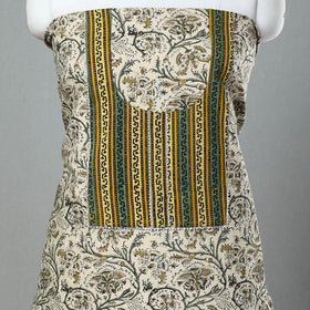 Beige - kalamkari patchwork cotton unstitched kurta
