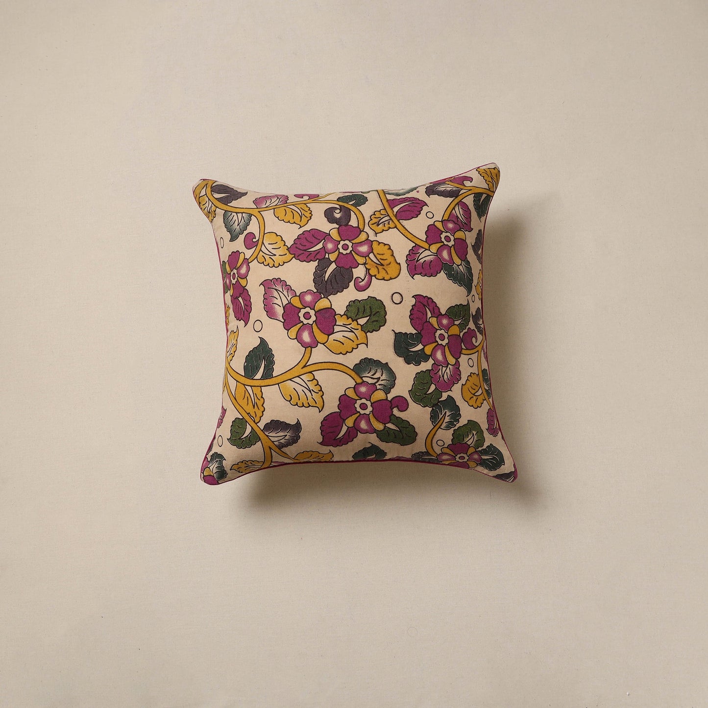 Hand kalamkari cushion cover 48 - handcrafted