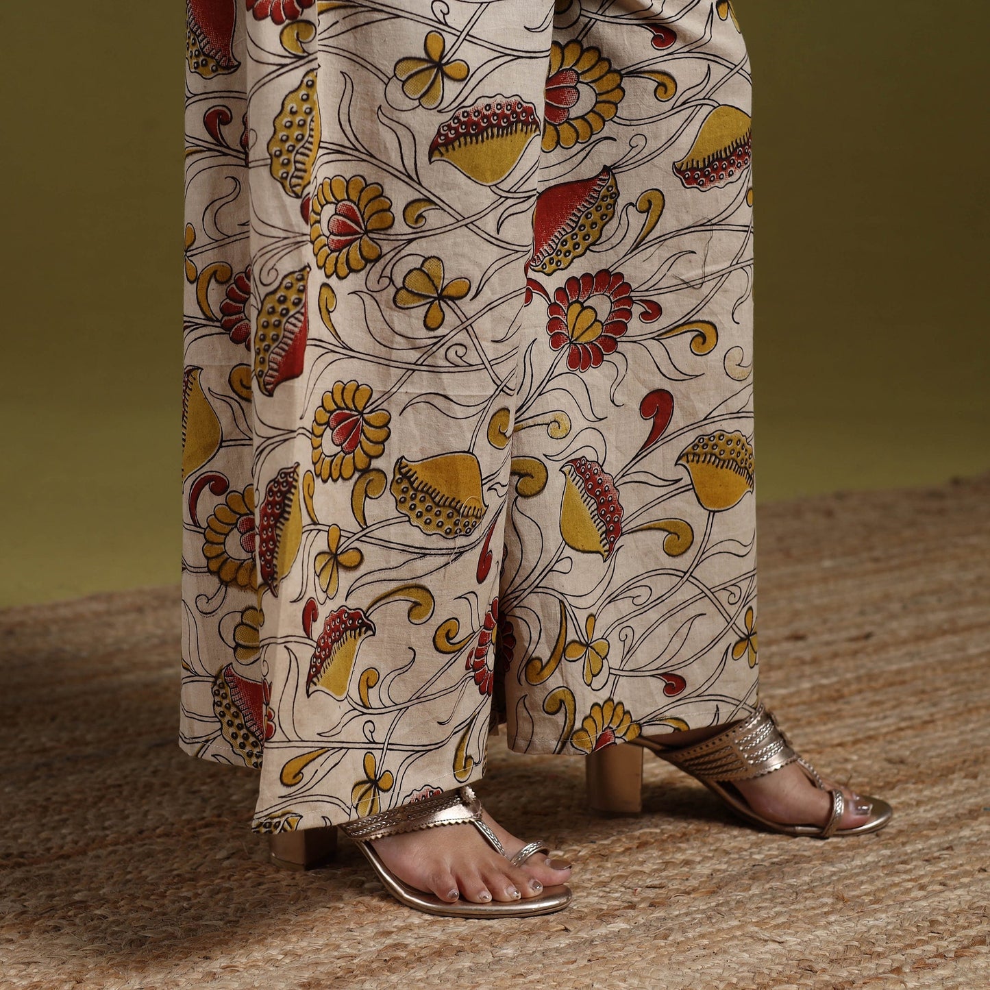 Kalamkari printed cotton 2pc kurta set for women 04