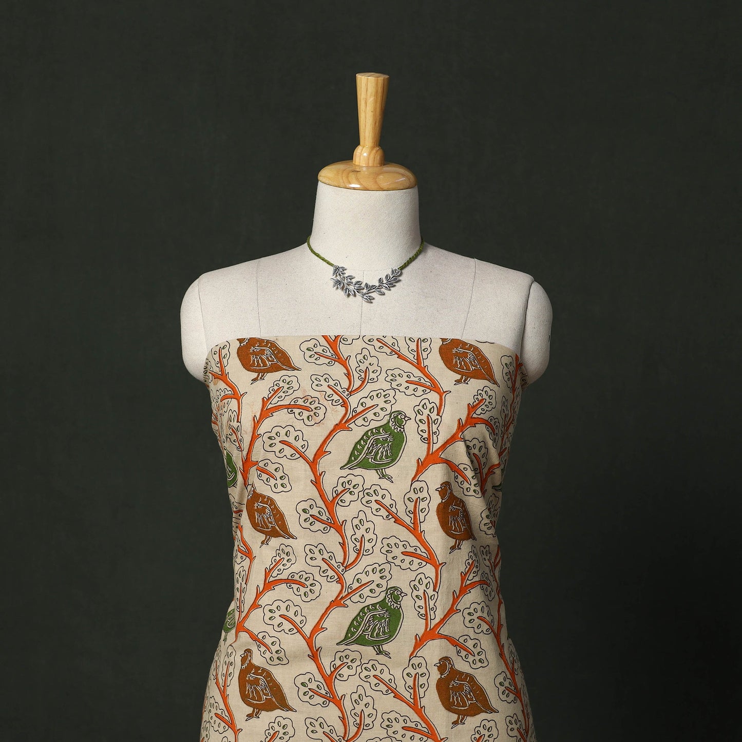 Kalamkari printed cotton 2pc unstitched dress material