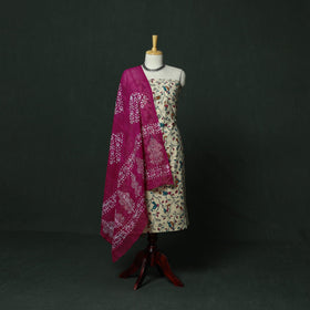 Kalamkari printed cotton 2pc unstitched dress material