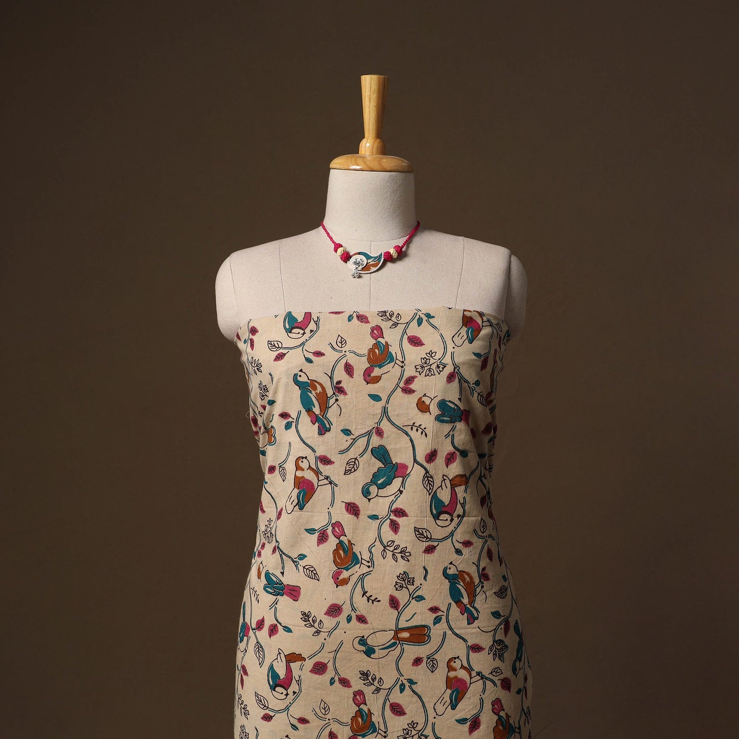 Kalamkari printed cotton 2pc unstitched dress material