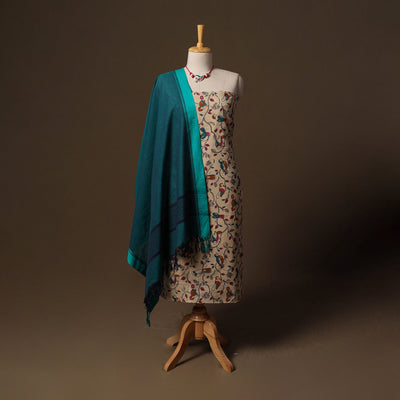 Kalamkari printed cotton 2pc unstitched dress material