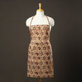 Beige Kalamkari Print Cotton Apron with Pocket