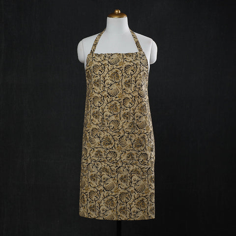 Beige Kalamkari Block Printed Cotton Apron 