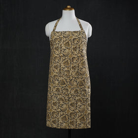Beige Kalamkari Block Printed Cotton Apron 