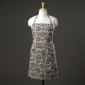 Beige Kalamkari Block Printed Cotton Apron with Pocket 
