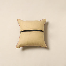 Beige - kalamkari printed cotton cushion cover 61