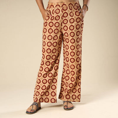  Kalamkari Block Printed Cotton Elasticated Palazzo 