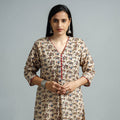  Kalamkari Printed Cotton Flared Kurta For Women