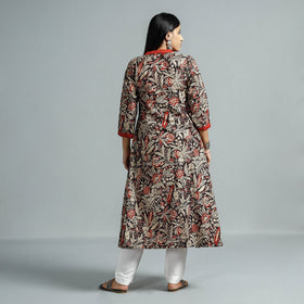  Kalamkari Printed Cotton Flared Kurta For Women