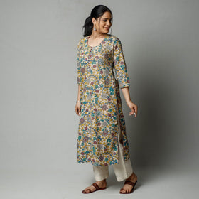  Kalamkari Printed Cotton Kurta For Women