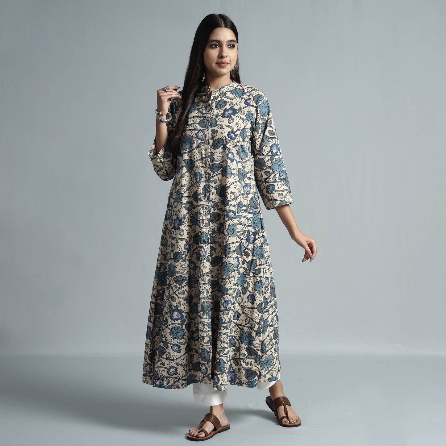  Kalamkari Printed Cotton Kurta For Women