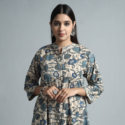  Kalamkari Printed Cotton Kurta For Women