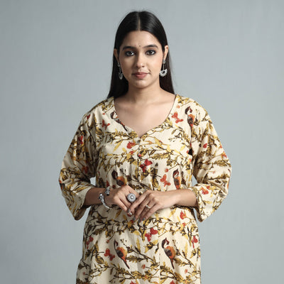 Kalamkari Printed Cotton Kurta For Women
