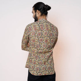 Kalamkari Block Printed Cotton Men Full Sleeve Shirt