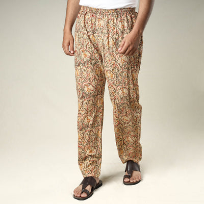 Buy  Kalamkari Block Printed Cotton Men’s Pyjama Online l iTokri.com
