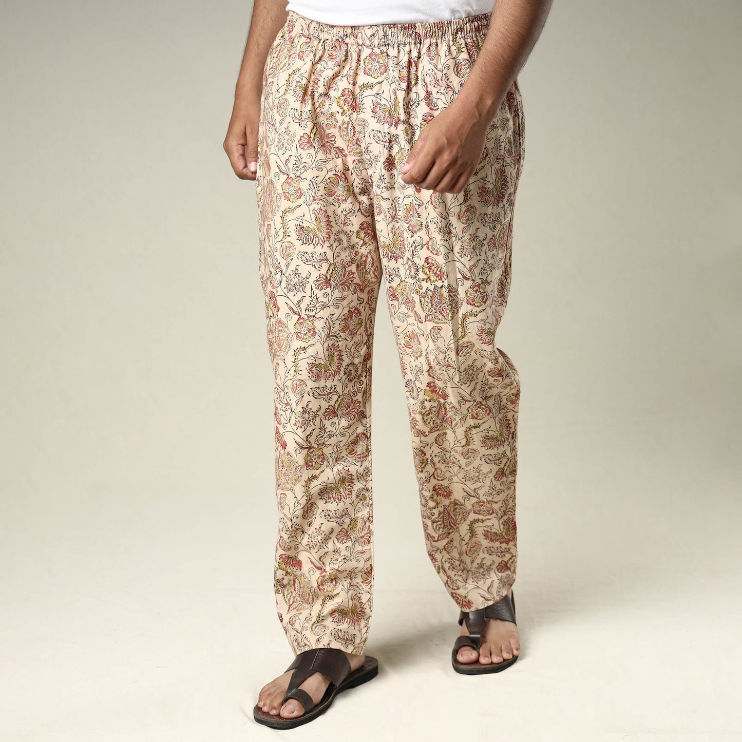 Buy Kalamkari Block Printed Cotton Men’s Pyjama Online l iTokri.com