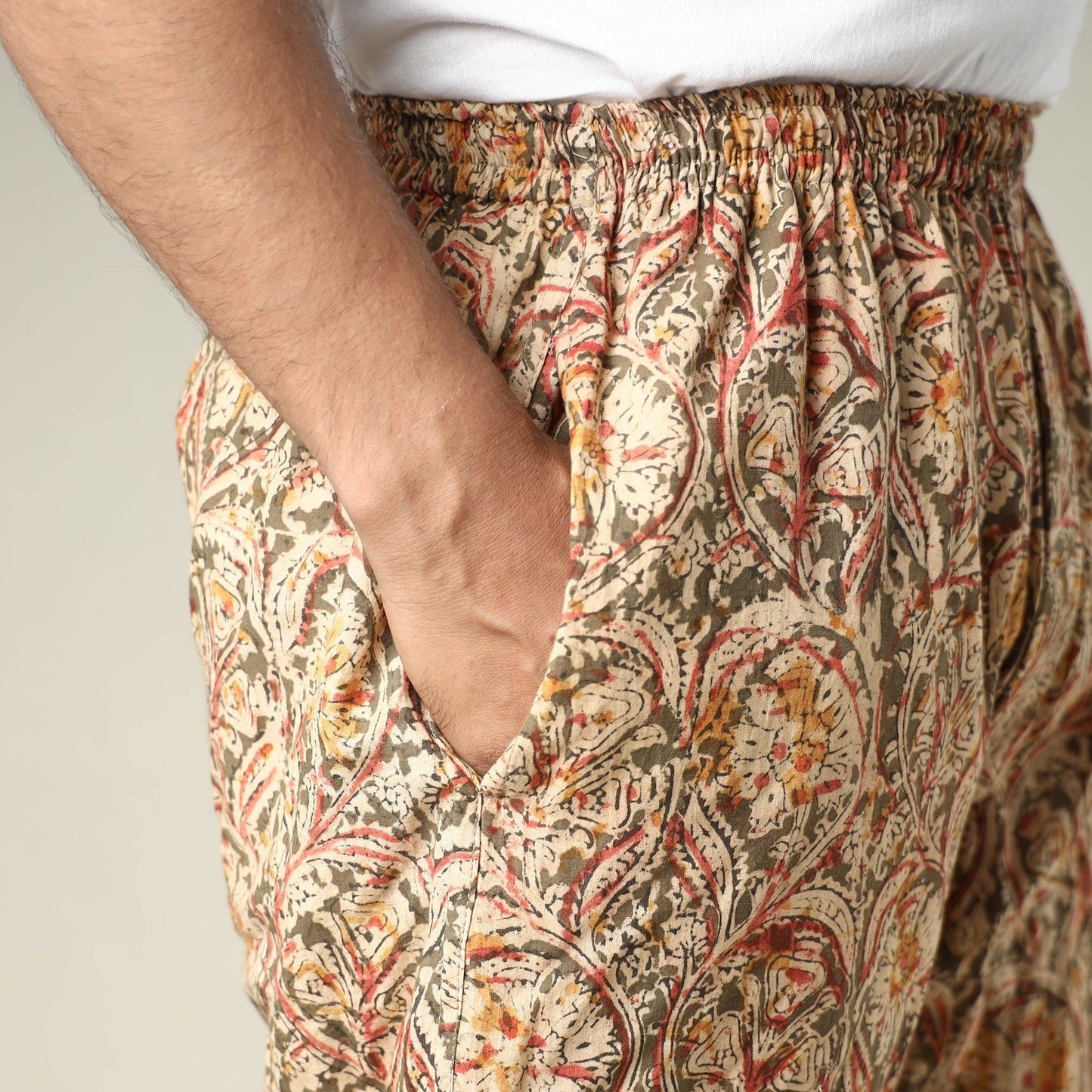 Buy  Kalamkari Block Printed Cotton Men’s Pyjama Online l iTokri.com