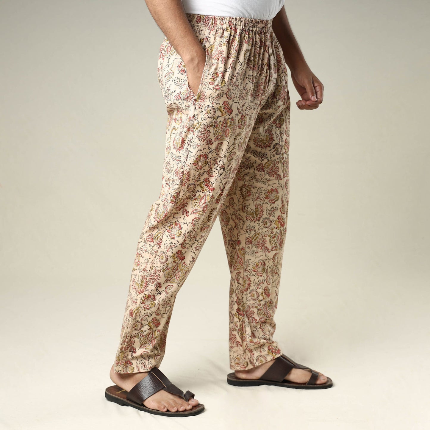 Buy Kalamkari Block Printed Cotton Men’s Pyjama Online l iTokri.com