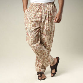 Buy Kalamkari Block Printed Cotton Men’s Pyjama Online l iTokri.com