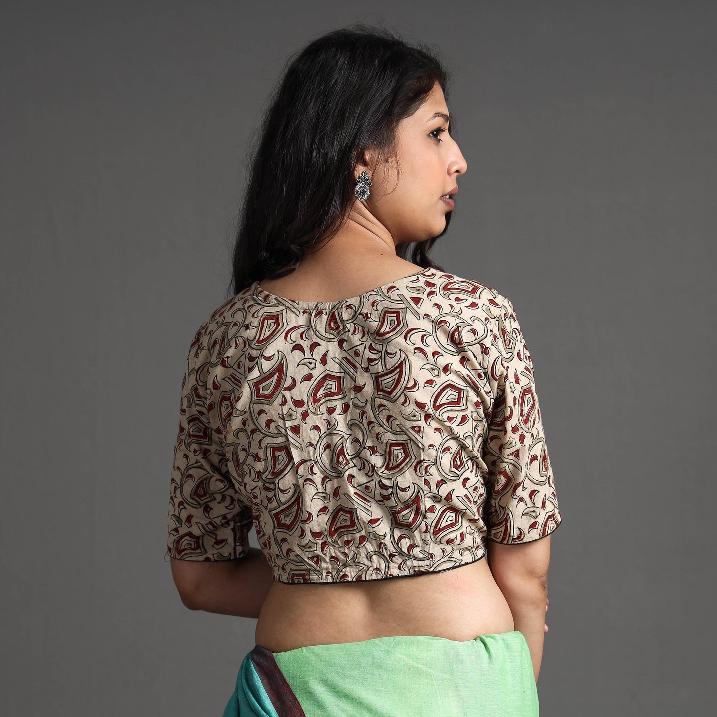 Buy Kalamkari Block Printed Cotton Stitched Blouse 