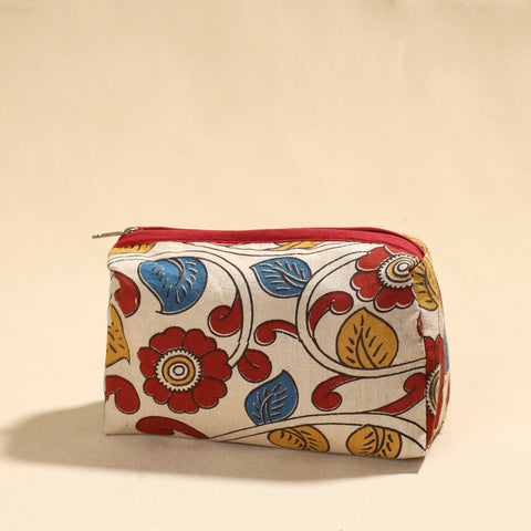  Kalamkari Printed Cotton Toiletry Pouch 03 