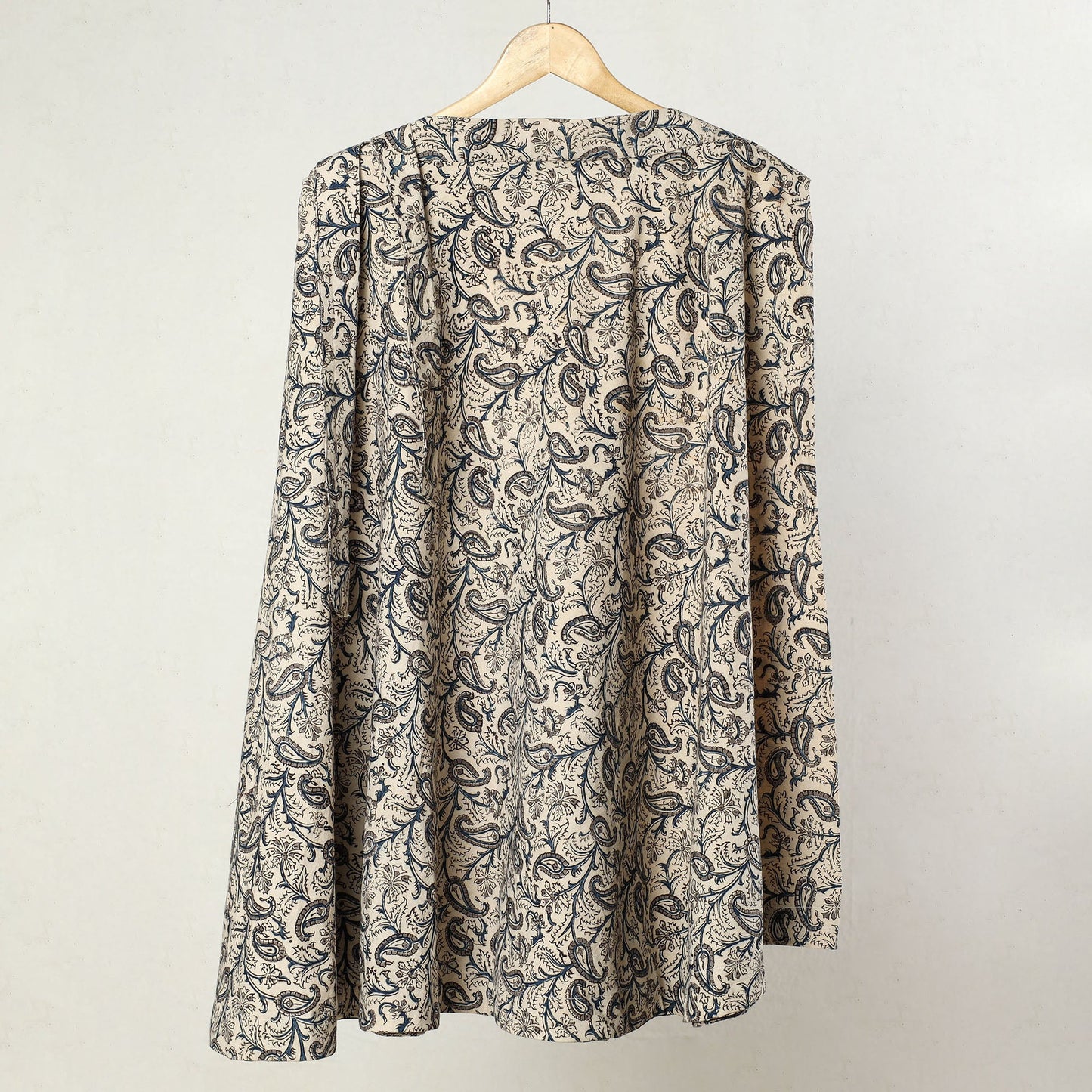 Beige - kalamkari printed cotton wrap around skirt 14