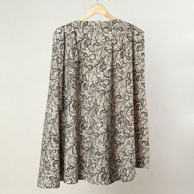 Beige - kalamkari printed cotton wrap around skirt 14