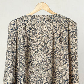 Beige - kalamkari printed cotton wrap around skirt 14