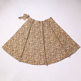  Kalamkari Block Printed Cotton Wrap Around Skirt 