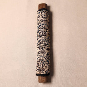 Beige Kalamkari Block Printed Fridge Top Cover with Handle Cover