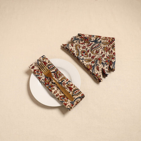 Kalamkari table napkin (set of 4) 34 - handcrafted
