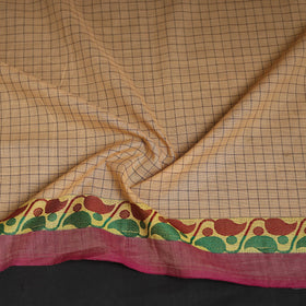 Kanchipuram cotton blouse piece 15 - handcrafted