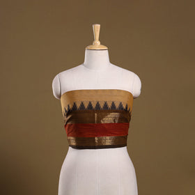 Kanchipuram cotton blouse piece 51 - handcrafted