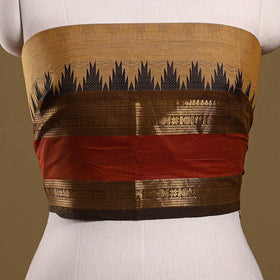 Kanchipuram cotton blouse piece 51 - handcrafted