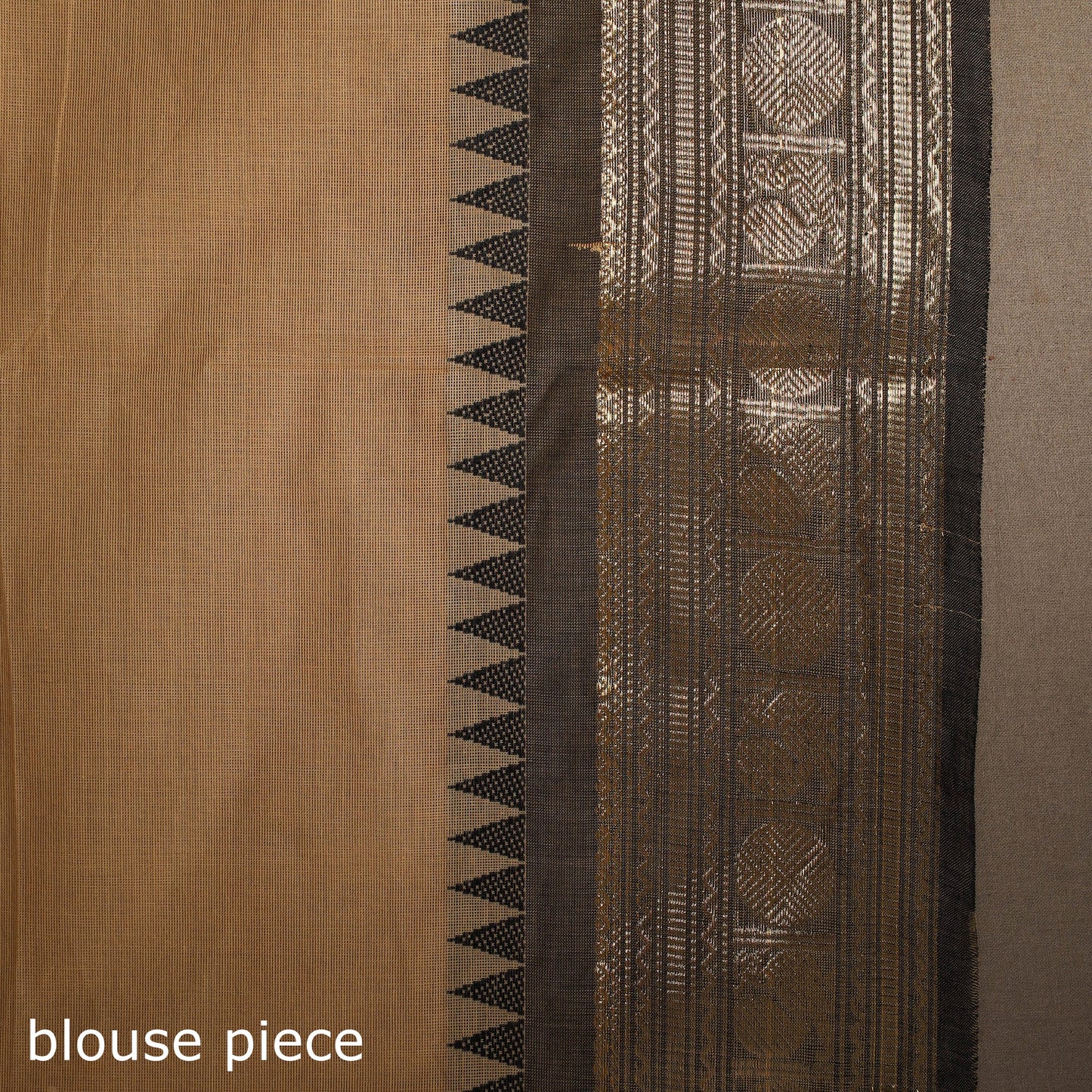 Beige - kandangi buti chettinad cotton saree with border 52