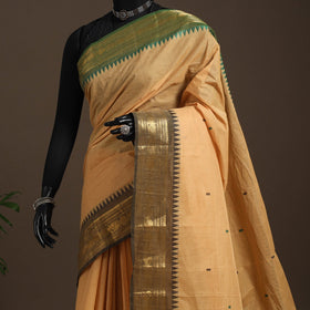Beige - kandangi buti chettinad cotton saree with border 52