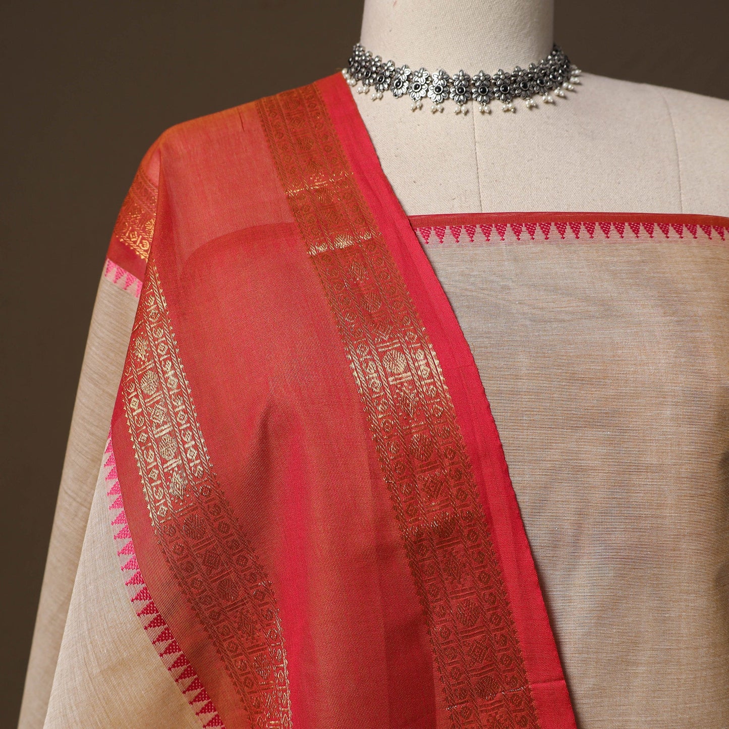 Kandangi chettinad cotton 2pc unstitched dress material 35