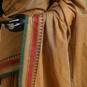 Beige - kandangi chettinad cotton saree with border 16