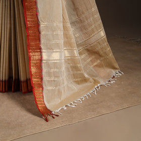 Beige - kandangi chettinad cotton saree with border 69