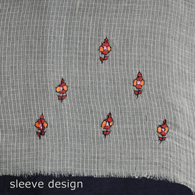  Handloom Kota Doria Kashidakari Hand Embroidery Kurta Material - 2.6 M 