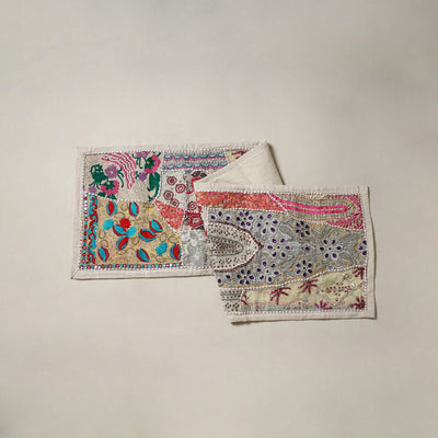 Khambadiya patchwork beadwork table runner (60 x 16 in) 09