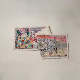 Khambadiya patchwork beadwork table runner (60 x 16 in) 09