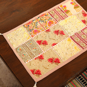 Beige - khambadiya patchwork cotton table mats (set of 6)